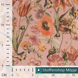 French Terry Digital Flowers Nude
