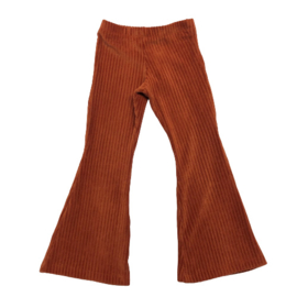 Flared Pants Ribfluweel Roest