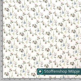 Viscose Flowers Off White