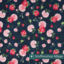 Jersey Roses Navy