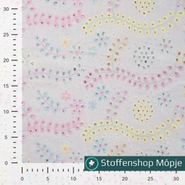 Katoen Embroidery Muliticolor