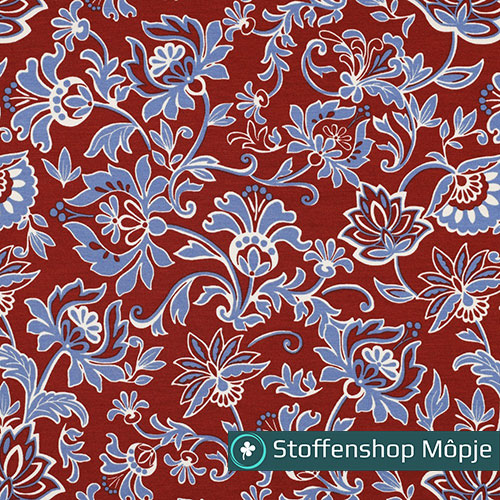Punta Di Roma Paisley Flowers Bordeaux