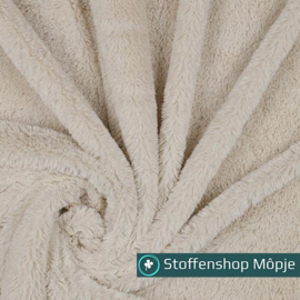 Faux Fur Lurex Ecru