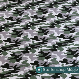 French Terry Brushed Camouflage Taupe-Green