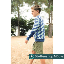 Soft Sweat Check Mint - Blue
