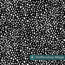 COUPON 0.60 M French Terry Rain of Dots Black