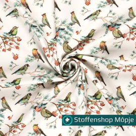 Softshell Digital Birds Off White