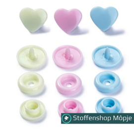 Prym Love Color Snaps Hart 12,4 mm Pastelkleuren