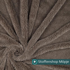 Faux Fur Lurex Taupe