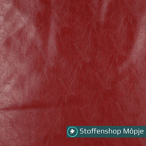 Faux Leather Shiny Stretch Ruby Red
