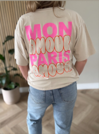 T-shirt | Mon amour paris Beige