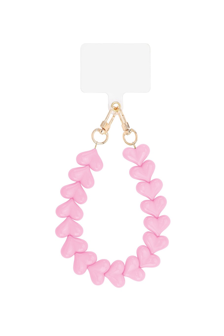 Telefoonketting | Lisa hartjes pink