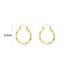 Oorbellen | Colourfull Hoops