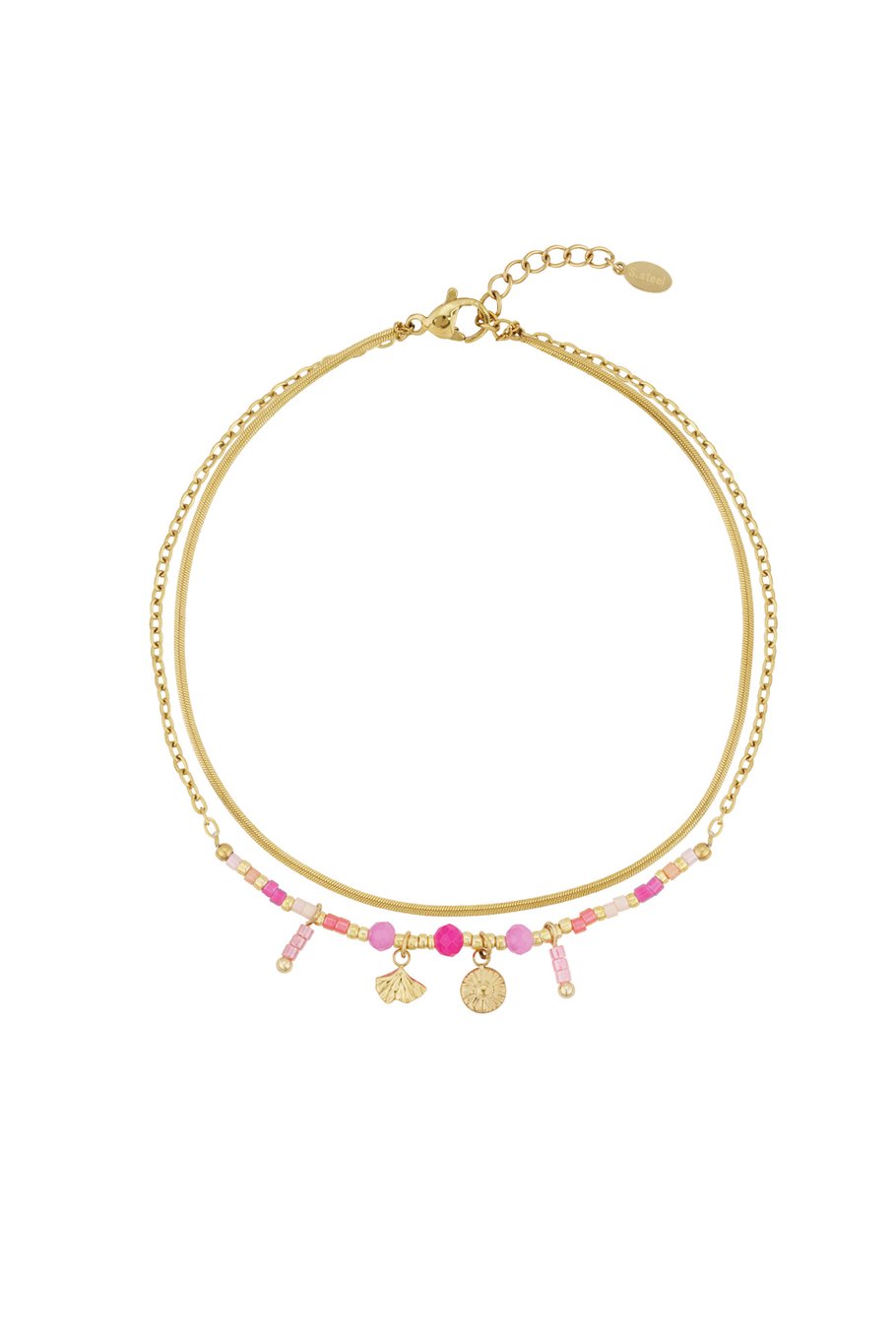 Enkelbandje | sea pink