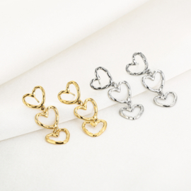 Oorbellen | Tripple heart
