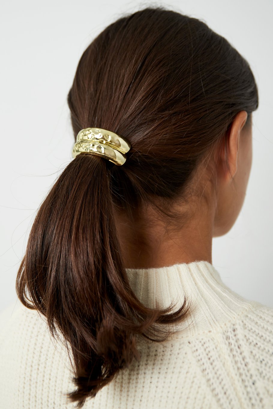 Haarelastiek | gold  double curve