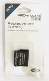 PRO-mounts Replacement Battery HERO 5, 6 en 7  Black