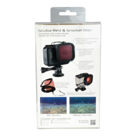 PRO-mounts Scuba Red  & Snorkel Filter for GoPro* HERO 5 ,6 en 7 Camera