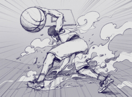 Gave Spalding basketball "sketch" black