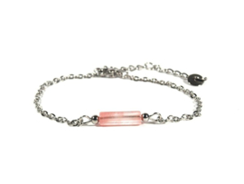 Winkel van Indah armband - toermalijn roze zilver
