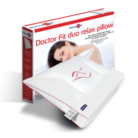 DR.FIT - RED DUO RELAX PILLOW NECK: PU W/ LATEX (Soft/Medium)
