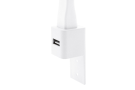 Bedlamp wit met USB poort (set van 2 stuks)