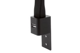 Bedlamp zwart met USB poort (set van 2 stuks)