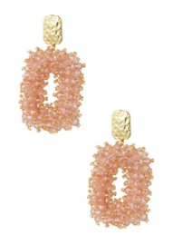 Oorbellen  | roze | goud