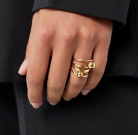 Ring  | layered rings | goud