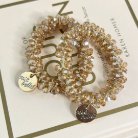 Armband  | haarelastiek | brons