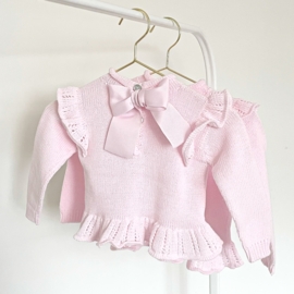 Sweater pink met strik | Puromimo | Evione
