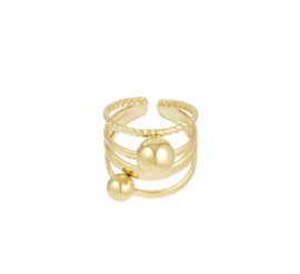 Ring  | layered rings | goud