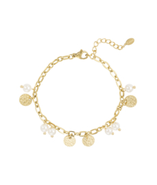 Armband | lucky pearls | goud