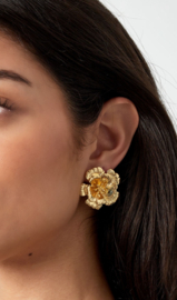 Oorbellen  | Flowers | goud