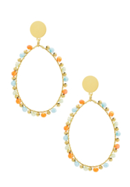 Oorbellen  | multicolour | goud