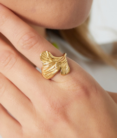 Ring  | flora | goud