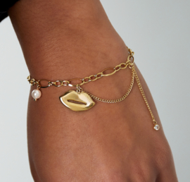 Armband  | kiss & tell | goud