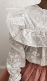 Blouse ivoor met embroidery | Camellia | Elena