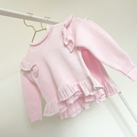 Sweater pink met strik | Puromimo | Evione