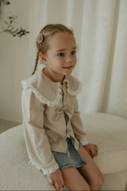 Blouse | strikjes | beige | Amy