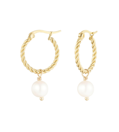 Oorbellen  | pearl | goud