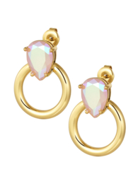 Oorbellen  | roze | goud | luxury