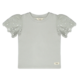 Mooi shirtje | bloemenprint mouwtjes | Loule | Blue Steel | Baje Studio