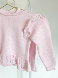 Sweater pink met strik | Puromimo | Evione