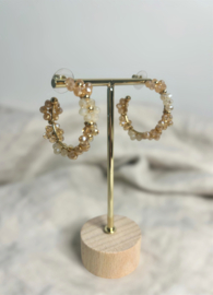 Oorbellen  | flowers | goud