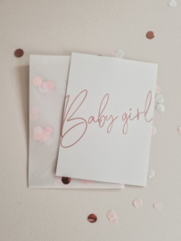 Baby girl | Confetti Wenskaart