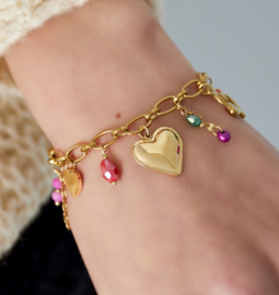 Armband  | statement charms | goud