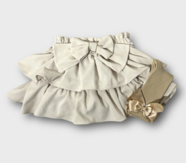 Bloomer-rokje rib fluweel sand | Amorette | Sascha