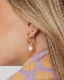 Oorbellen  | pearl | goud