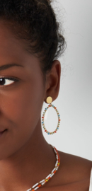 Oorbellen  | multicolour | goud
